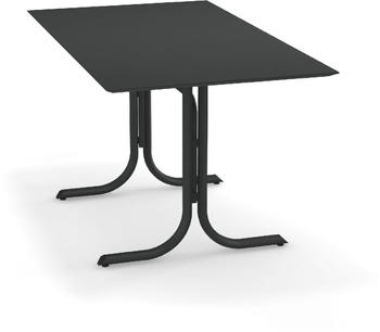E-MU TABLE SYSTEM Klapptisch mit flacher Tischkante 80x140x75cm antikeisen