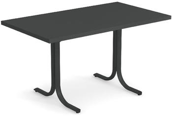 E-MU TABLE SYSTEM Tisch mit eckiger Tischkante 80x140x75cm antikeisen