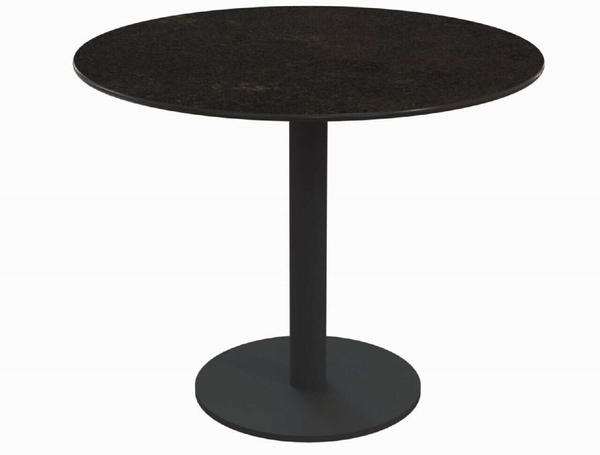 Niehoff Tisch Bistro anthrazit - 125 cm rund HPL Granit-Design