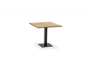 Niehoff Tisch Bistro anthrazit - 68 x 68 cm Teak geölt