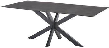 Diamond Garden Tisch MARBELLA 200 x 100 cm, Edelstahl dunkelgrau / HPL Granit dunkel