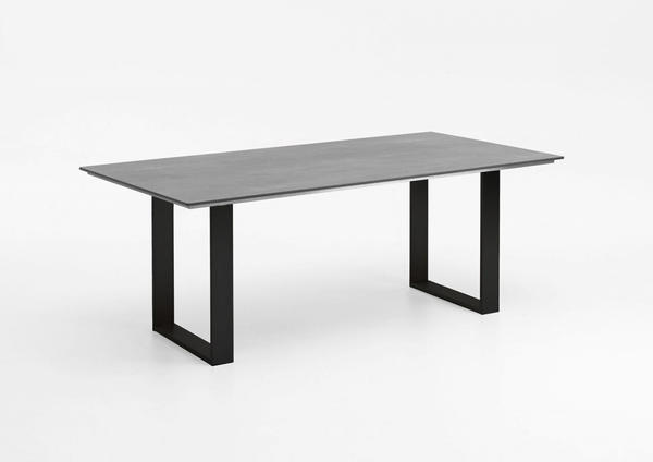 Niehoff Tisch Noah Profilkufe anthrazit 220x95cm HPL Beton-Design