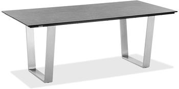 Niehoff Tisch Noah Trapezkufe Edelstahl - 180 x 95 cm HPL Graphit-Design