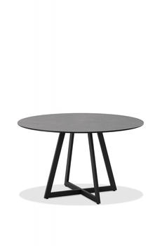 Niehoff Tisch Milan 125cm rund HPL Graphit-Design