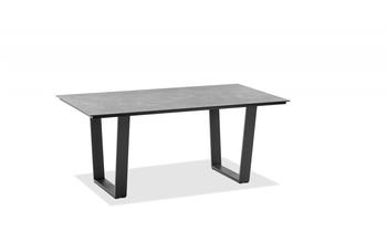 Niehoff Tisch Noah Trapezkufe anthrazit 160x95cm HPL Zement-Design