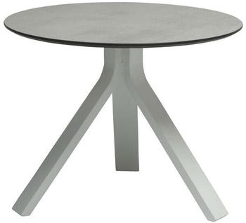 Stern Freddie Beistelltisch Ø55x43cm Aluminium/Silverstar 2.0 Weiß/Hellgrau (431585)
