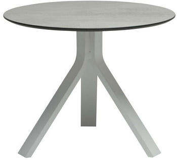 Stern Freddie Beistelltisch Ø60x48cm Aluminium/Silverstar 2.0 Weiß/Hellgrau (431590)