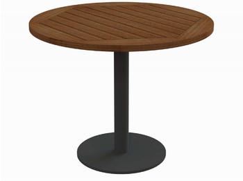 Niehoff Tisch Bistro anthrazit - 70 cm rund Teak geölt