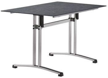 Sieger Klapptisch 120x80x73cm Stahl/Polytec Dunkelgrau/Hellgrau (5360-20)