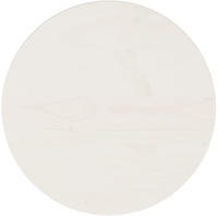 vidaXL Tischplatte Wei&szlig; &Oslash;30x2,5 cm Massivholz Kiefer