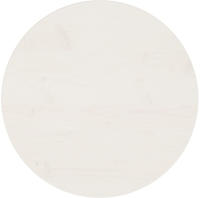 vidaXL Tischplatte Wei&szlig; &Oslash;50x2,5 cm Massivholz Kiefer