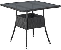Juskys Gartentisch Yoro, eckig, aus Polyrattan, wetterfest & langlebig,...