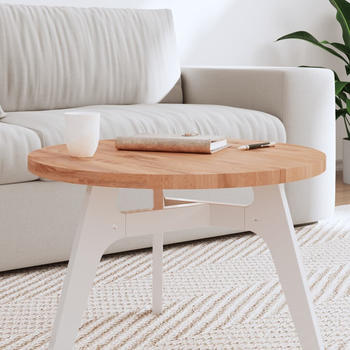 vidaXL Tischplatte &Oslash;60x2,5cm Rund Massivholz Buche (355937)
