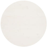 vidaXL Tischplatte Wei&szlig; &Oslash;90x2,5 cm Massivholz Kiefer