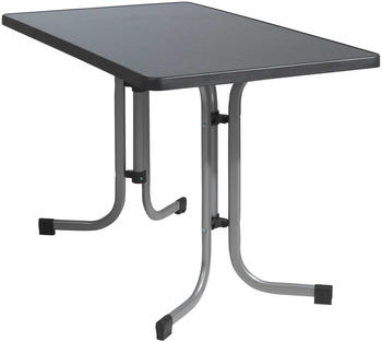 Sieger Gartentisch Mecalit Metall 115x70cm klappbar grau