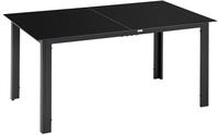 Outsunny - Gartentisch - 150 x 90 x 74 cm - schwarz