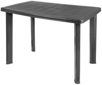 Spetebo Gartentisch 100 x 72 cm Kunststoff anthrazit