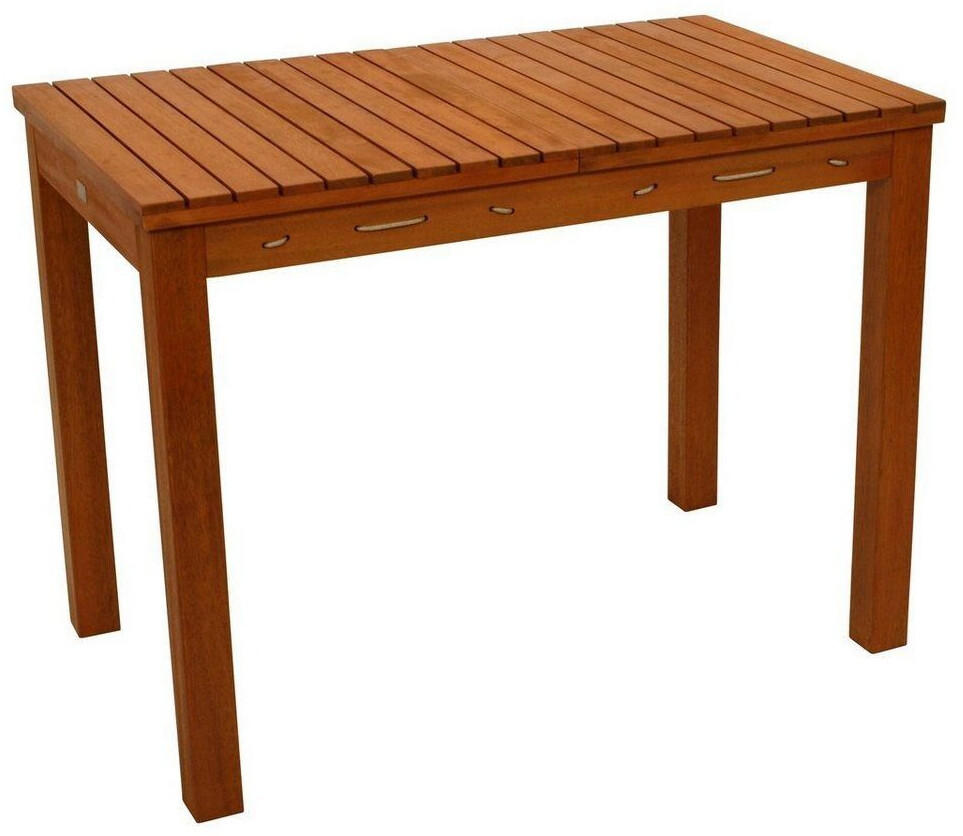 DEGAMO Gartentisch mit Wäscheständerfunktion 100x60x74,5cm Eukalyptus geölt Holz-Gartentisch