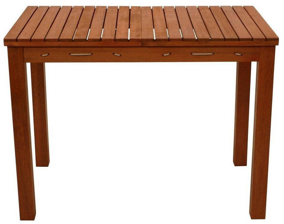 DEGAMO Gartentisch mit Wäscheständerfunktion 100x60x74,5cm Eukalyptus geölt Holz-Gartentisch