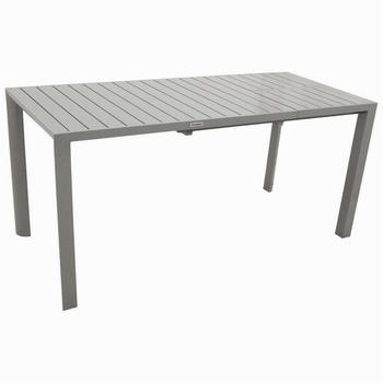 DEGAMO Bago Gartentisch ausziehbar 120/162x70cm Aluminium silbergrau