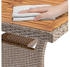 Casaria Gartentisch 190x90x74cm Akazie/Polyrattan creme (995698)