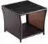 Casaria Beistelltisch 45x45x40cm Polyrattan braun (109509)