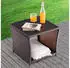 Casaria Beistelltisch 45x45x40cm Polyrattan braun (109509)