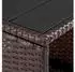 Casaria Beistelltisch 45x45x40cm Polyrattan braun (109509)
