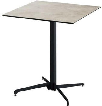Veba TerrassentischxCross Moonstone eckig Aluminium HPL 70x70x73,2cm klappbar schwarz
