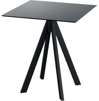 Veba Terrassentisch Infinity eckig Edelstahl HPL 70x70x73,2cm schwarz