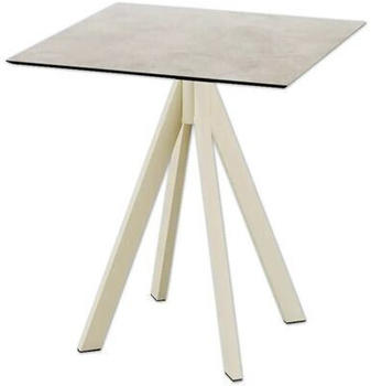 Veba Terrassentisch Infinity Moonstone eckig Edelstahl HPL 70x70x73,2cm sand