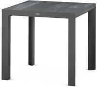 Siena Garden Gartentisch "SILVA Tisch 80 x 80cm matt anthrazit/wood-grey"