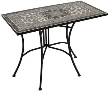 DEGAMO Wandtisch Siena rechteckig 45x90cm Mosaik grau