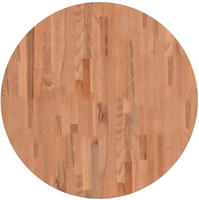 vidaXL Tischplatte &Oslash;80x2,5 cm Rund Massivholz Buche