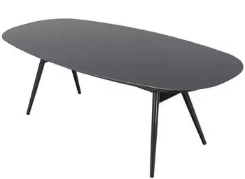 PRIMASTER Calvo Gartentisch 230 x 107 x 75 cm Alu Gestell / Spraystone Glas schwarz (MG22-S1-321)