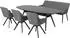 PRIMASTER Calvo Gartentisch 230 x 107 x 75 cm Alu Gestell / Spraystone Glas schwarz (MG22-S1-321)