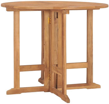 vidaXL Klappbarer Garten-Esstisch Ø90x75 cm Teak