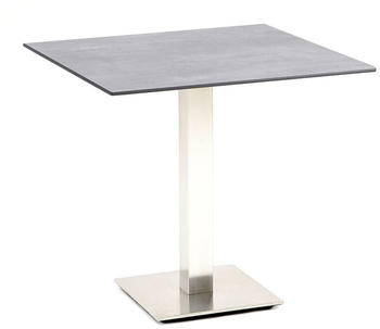 Niehoff Tisch Bistro Edelstahl - 95 x 95 cm HPL Beton-Design