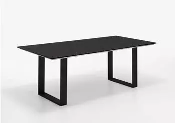 Niehoff Tisch Noah Profilkufe anthrazit - 180 x 95 cm HPL Granit-Design