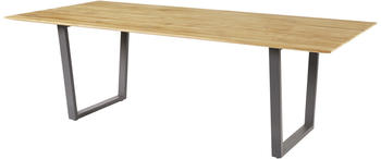 Diamond Garden Kufentisch OXFORD 220 x 100 cm, Edelstahl Recycled Teak