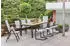 Diamond Garden Tisch RAVENNA 160 x 90 cm Edelstahl dunkelgrau / Recycled Teak 160 x 90 cm