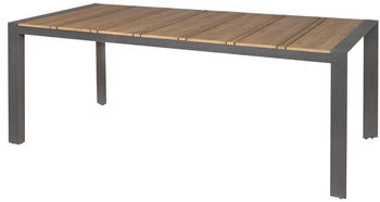 Bizzotto Elias Gartentisch 198 x 100 cm Alu braun-anthrazit