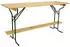 DEGAMO Biertisch Bamberg klappbar 220x70x110cm Metall/Kiefer lackiert