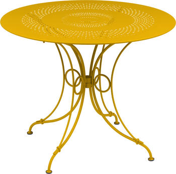 Fermob 1900 Beistelltisch f&uuml;r Garten &Oslash; 96 cm Stahl honig
