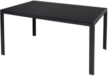 Mojawo Non-Wood Gartentisch Aluminium 125x70cm anthrazit/schwarz