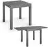 Juskys Laki Gartentisch ausziehbar 70x70cm Alu anthrazit