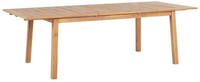 Gartentisch Hellbraun Akazienholz 180 X 100 Cm Ausziehbar 240 X 100 Cm Rechteckig