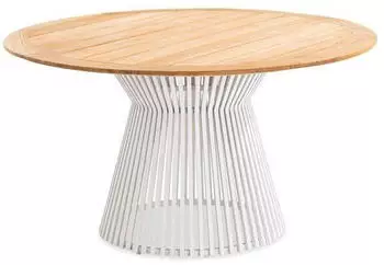 Niehoff Acore Gartentisch Ø140cm Aluminium/Teak Natur