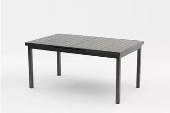 Destiny IMOLA 165/215x75cm ausziehbar Polywood-Tischplatte anthrazit