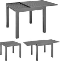 Juskys Gartentisch Laki 80x80 Cm Ausziehbar - Aluminium Esstisch Zum Ausziehen -
